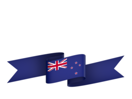 New Zealand flag element design national independence day banner ribbon png