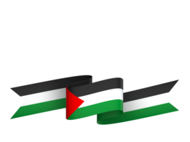 Palestine flag element design national independence day banner ribbon png