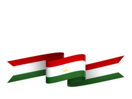 Tajikistan flag element design national independence day banner ribbon png