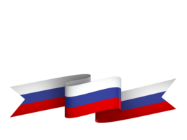 Russia flag element design national independence day banner ribbon png