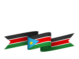 South Sudan flag element design national independence day banner ribbon png