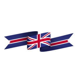 United Kingdom flag element design national independence day banner ribbon png