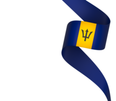 Barbados flag element design national independence day banner ribbon png