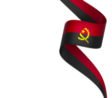 Angola flag element design national independence day banner ribbon png