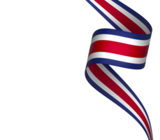 Costa Rica flag element design national independence day banner ribbon png