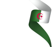 Algeria flag element design national independence day banner ribbon png