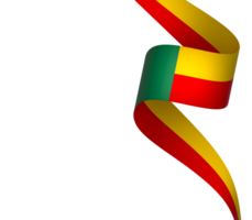 Benin flag element design national independence day banner ribbon png