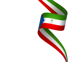 equatoriale Guinea bandiera elemento design nazionale indipendenza giorno bandiera nastro png