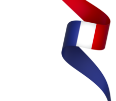 France flag element design national independence day banner ribbon png