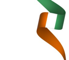 Ivory Coast flag element design national independence day banner ribbon png