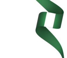 Nigeria flag element design national independence day banner ribbon png