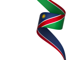 Namibia flag element design national independence day banner ribbon png