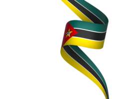 Mozambique flag element design national independence day banner ribbon png