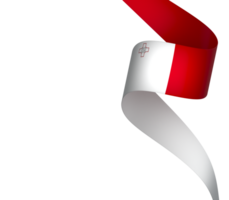 Malta flag element design national independence day banner ribbon png