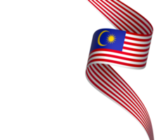 Malaisie drapeau élément conception nationale indépendance journée bannière ruban png