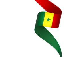 Senegal flag element design national independence day banner ribbon png