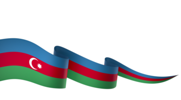 Azerbaijan flag element design national independence day banner ribbon png