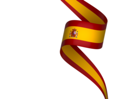 Spain flag element design national independence day banner ribbon png