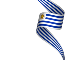 Uruguay flag element design national independence day banner ribbon png