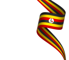 Uganda bandiera elemento design nazionale indipendenza giorno bandiera nastro png