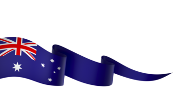 Australia flag element design national independence day banner ribbon png