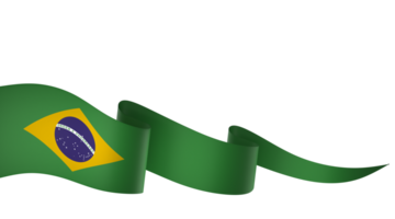 Brasilien flagga element design nationell oberoende dag baner band png