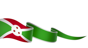 Burundi flag element design national independence day banner ribbon png