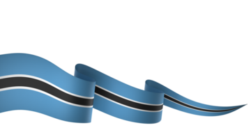 Botswana flag element design national independence day banner ribbon png