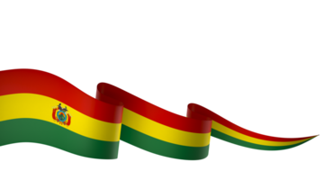 Bolivia flag element design national independence day banner ribbon png