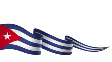 Cuba drapeau élément conception nationale indépendance journée bannière ruban png