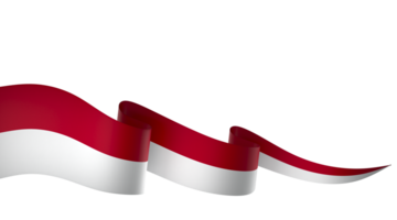 Indonesia flag element design national independence day banner ribbon png