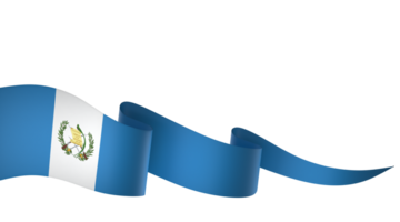 Guatemala flag element design national independence day banner ribbon png