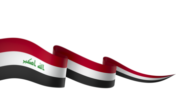 Iraq flag element design national independence day banner ribbon png