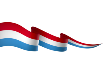 Luxembourg flag element design national independence day banner ribbon png