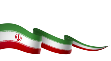 Iran flag element design national independence day banner ribbon png