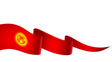 Kyrgyzstan flag element design national independence day banner ribbon png