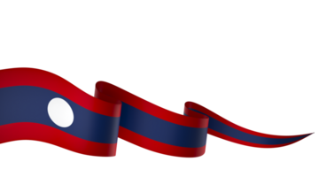 Laos Flagge Element Design National Unabhängigkeit Tag Banner Band png