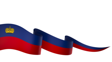 Liechtenstein flag element design national independence day banner ribbon png