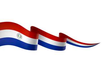 Paraguay flag element design national independence day banner ribbon png