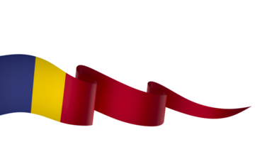 Romania flag element design national independence day banner ribbon png