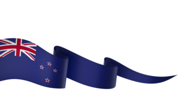 New Zealand flag element design national independence day banner ribbon png