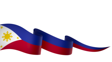 Philippines flag element design national independence day banner ribbon png