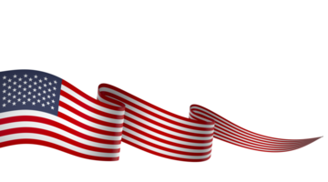 United States flag element design national independence day banner ribbon png