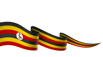 Uganda bandera elemento diseño nacional independencia día bandera cinta png