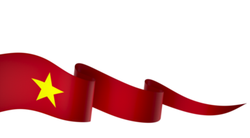 Vietnam flag element design national independence day banner ribbon png