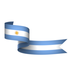 Argentina flag element design national independence day banner ribbon png