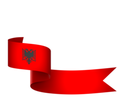 Albania bandiera elemento design nazionale indipendenza giorno bandiera nastro png