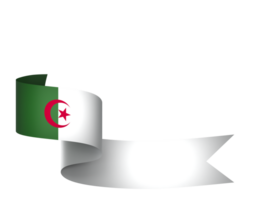 Algeria flag element design national independence day banner ribbon png