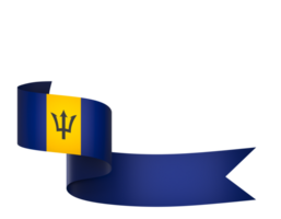 Barbados flag element design national independence day banner ribbon png