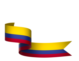 colombia flagga element design nationell oberoende dag baner band png